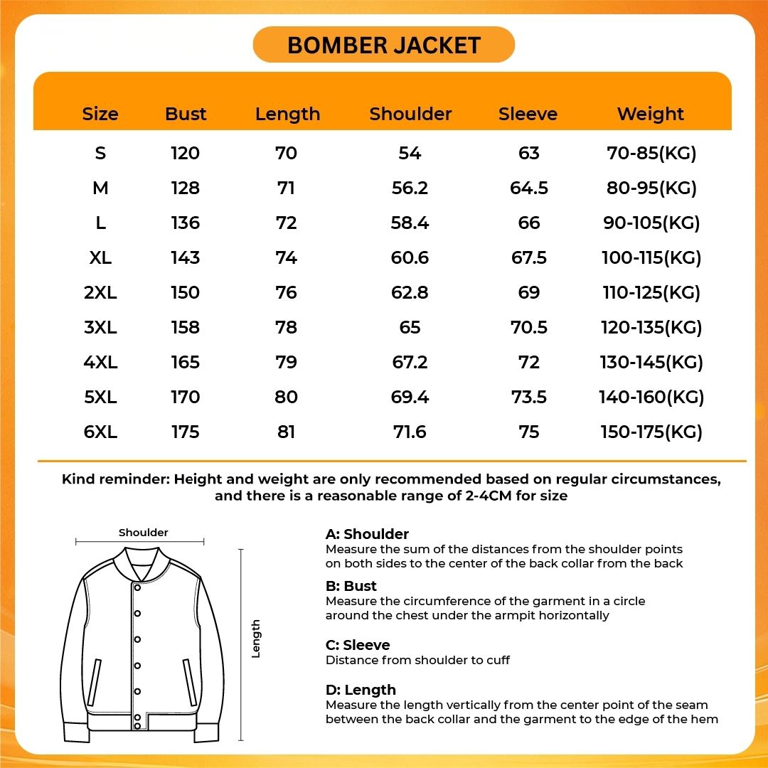 Product size chart