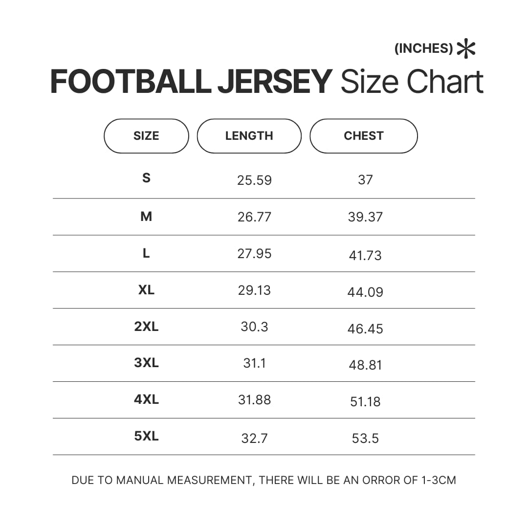 Product size chart
